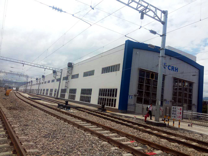 福建上杭火車站安裝潤東方環(huán)?？照{(diào)工程案例